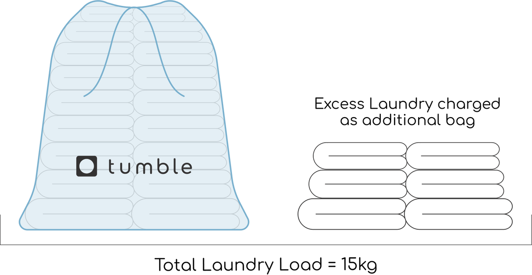 Tumble Clean laundry delivered in 24 hours.